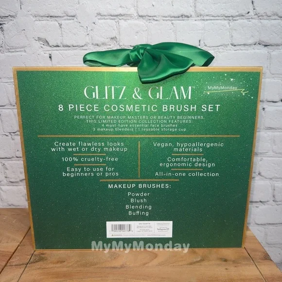 Glitz & Glam Bling Makeup Brush Set 8pcs - Picture 2 of 4